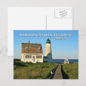 Vuurtoren van houten eilanden, Maine Briefkaart (Voorkant / Achterkant)