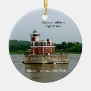 vuurtoren van Hudson Athens Keramisch Ornament