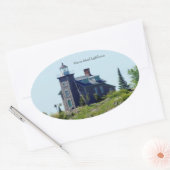 Vuurtoren van Huron-eiland Ovale Sticker (Envelop)