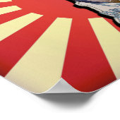 vuurtoren van Kendama Wave met Japanse vlag Poster (Hoek)