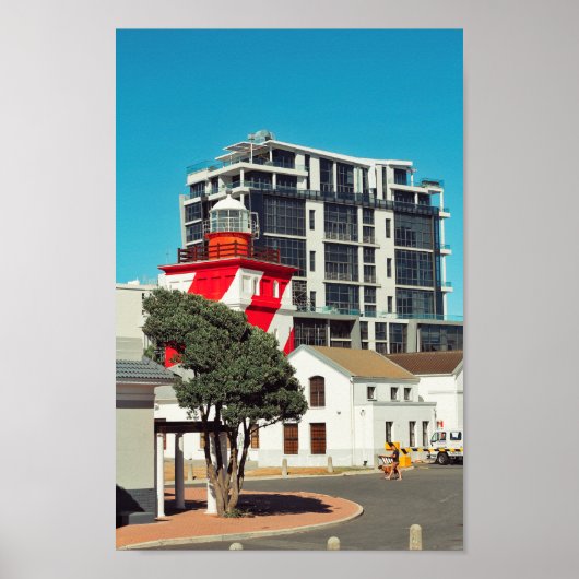 vuurtoren van Maap Town Mouille Point Zuid-Afrika Poster (Voorkant)