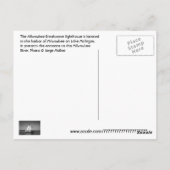 vuurtoren van Milwaukee Breakwater Briefkaart (Achterkant)