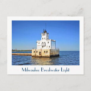 vuurtoren van Milwaukee Breakwater Briefkaart