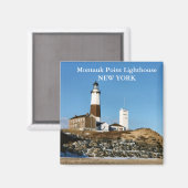 Vuurtoren van Montauk Point, New York Magnet Magneet (Voorkant / Achterkant)