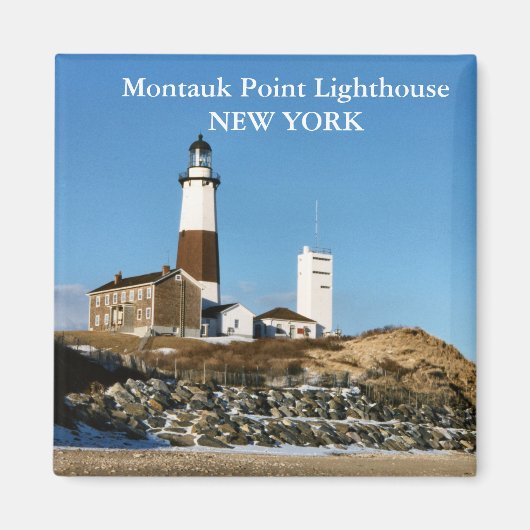 Vuurtoren van Montauk Point, New York Magnet Magneet (Voorkant)