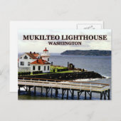 vuurtoren van Mukilteo, Briefkaart van Washington (Voorkant / Achterkant)