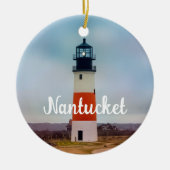 vuurtoren van Nantucket Keramisch Ornament (Voorkant)