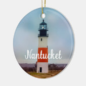 vuurtoren van Nantucket Keramisch Ornament (Links)