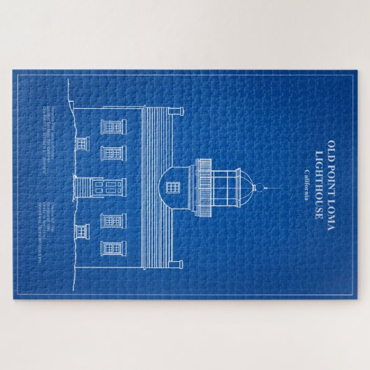 Vuurtoren van Old Point Loma - Californië - AD Legpuzzel (Horizontaal)