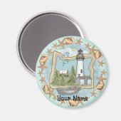 vuurtoren van Oregon Shells Magneet (Voorkant / Achterkant)