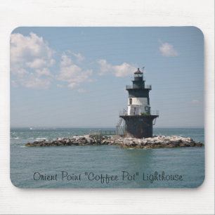 vuurtoren van Orient Point "Coffee Pot" Muismat