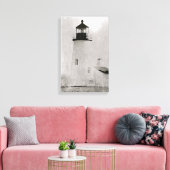 vuurtoren van Pemaquid Point Maine Canvas Afdruk (Insitu (Woonkamer))