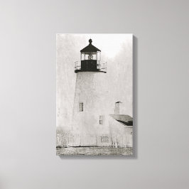 vuurtoren van Pemaquid Point Maine Canvas Afdruk