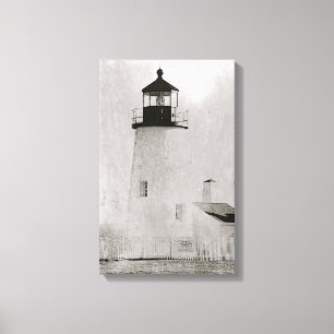 vuurtoren van Pemaquid Point Maine Canvas Afdruk