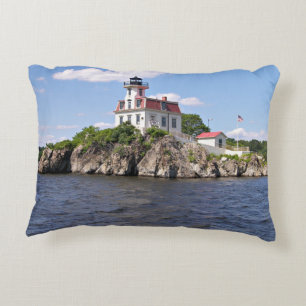 vuurtoren van Pomham Rocks, Rhode Island Decoratief Kussen