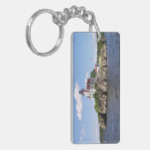 vuurtoren van Pomham Rocks, Rhode Island Sleutelhanger (Voorkant Links)