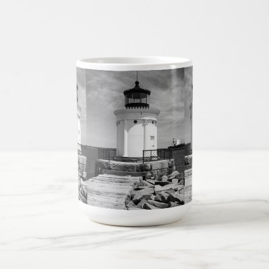 Vuurtoren van Portland Breakwater Koffiemok (Center)