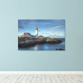 Vuurtoren van Portland Head Canvas Afdruk (Insitu (Houten vloer))