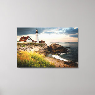 Vuurtoren van Portland Head   Kaap Elizabeth, ik Canvas Afdruk