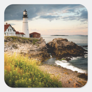 Vuurtoren van Portland Head Kaap Elizabeth, ik Vierkante Sticker