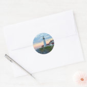 Vuurtoren van Portland Head Ronde Sticker (Envelop)