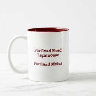 Vuurtoren van Portland Head Tweekleurige Koffiemok