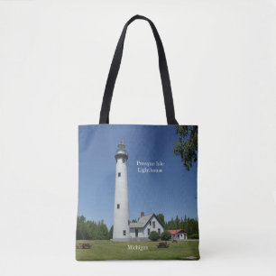 Vuurtoren van Presque Isle over de hele canvas tas