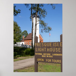 Vuurtoren van Presque Isle Poster