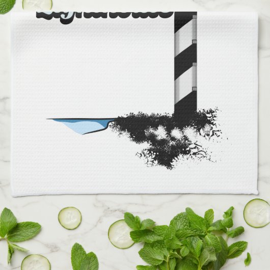 Vuurtoren van Punta Moscarter Theedoek (Gevouwen)