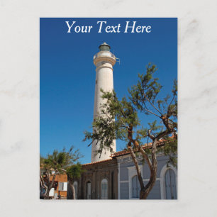 Vuurtoren van Punta Secca, Sicilië, Italië Briefkaart