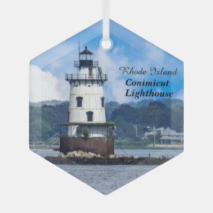 vuurtoren van Rhode Island Conimicut Glas Ornament