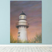 Vuurtoren van Saint Simons Island - Canvas (Insitu (Houten vloer))