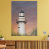 Vuurtoren van Saint Simons Island - Canvas (Insitu (Woonkamer))