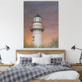 Vuurtoren van Saint Simons Island - Canvas Afdruk (Insitu (Slaapkamer))