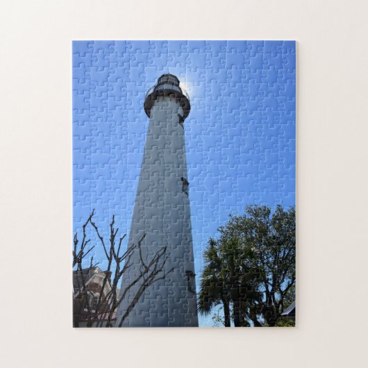 vuurtoren van Saint Simons Island Legpuzzel (Verticaal)