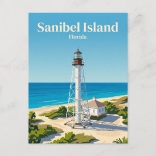 Vuurtoren van Sanibel Island USA Briefkaart