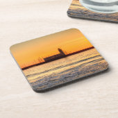 vuurtoren van Scarborough Bier Onderzetter (Linkerzijde)