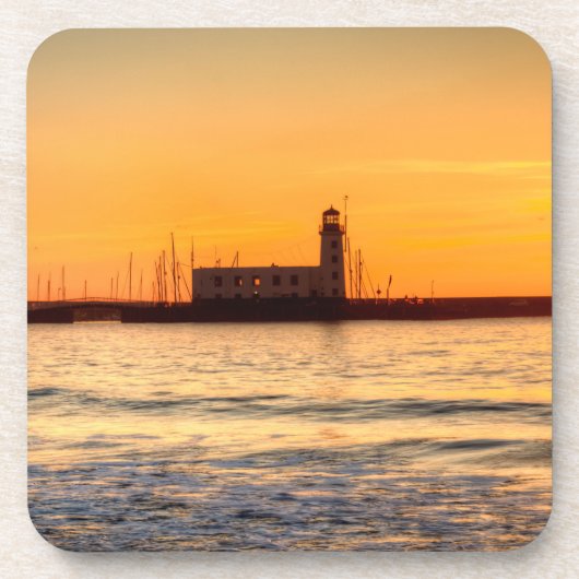 vuurtoren van Scarborough Bier Onderzetter (Voorkant)