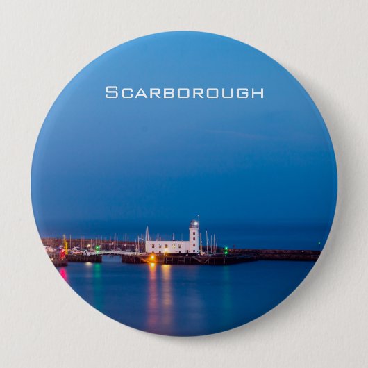 vuurtoren van Scarborough Ronde Button 4,0 Cm (Voorkant)