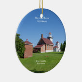 vuurtoren van Sherwood Point Keramisch Ornament (Rechts)