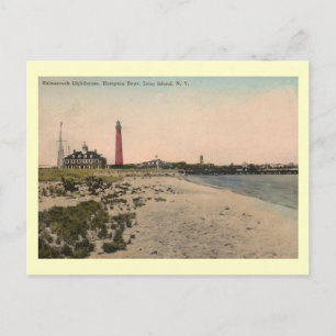 Vuurtoren van Shinnecock, Vintage van Long Island Briefkaart