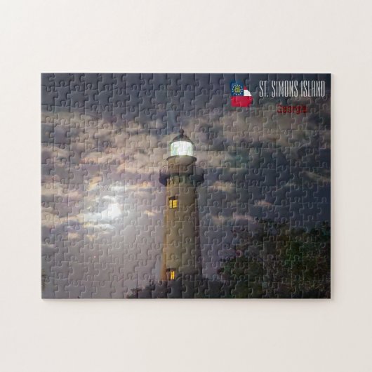 Vuurtoren van St. Simons - Georgië Legpuzzel (Horizontaal)