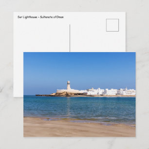 Vuurtoren van Sur - Sur, Oman Briefkaart