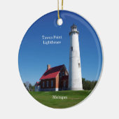 vuurtoren van Tawas Point Keramisch Ornament (Links)