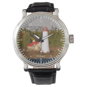 vuurtoren van Thunder Bay Island Horloge