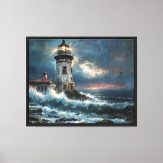Vuurtoren van vergeten zielen canvas afdruk