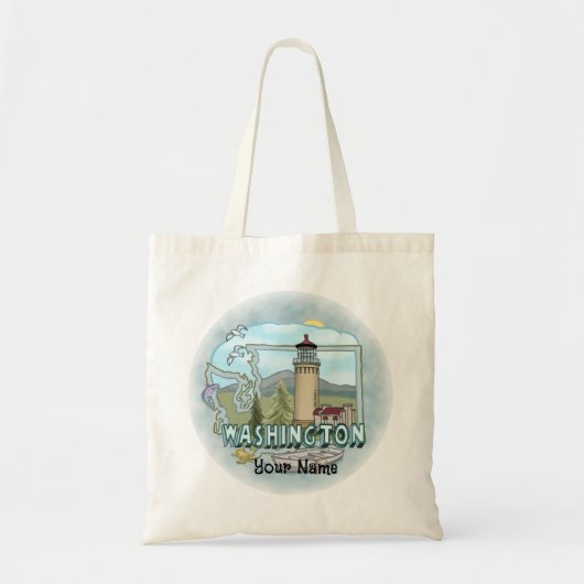 vuurtoren van Washington Tote Bag (Voorkant)