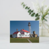 vuurtoren van Whitefish Point Briefkaart (Staand voorkant)