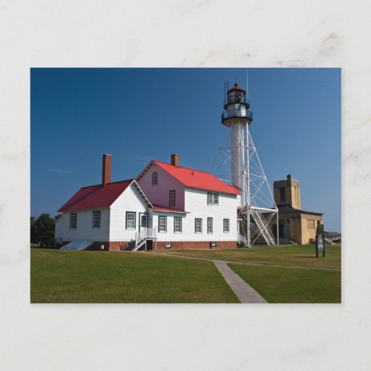 vuurtoren van Whitefish Point Briefkaart (Voorkant)
