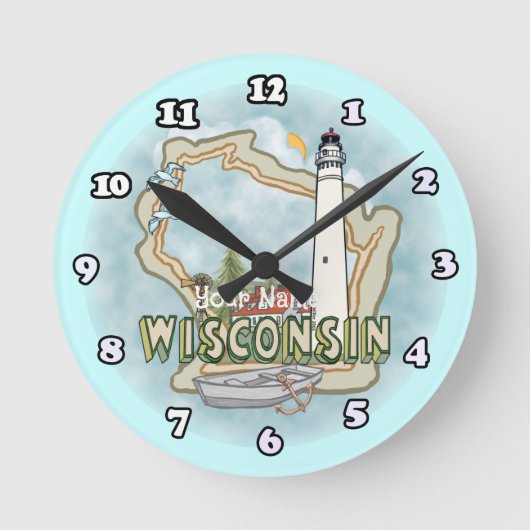 vuurtoren van Wisconsin Ronde Klok (Voorkant)